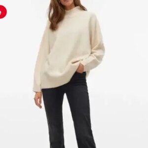 Women's VERO MODA Gold Turtleneck Pullover Sweater - Birch
